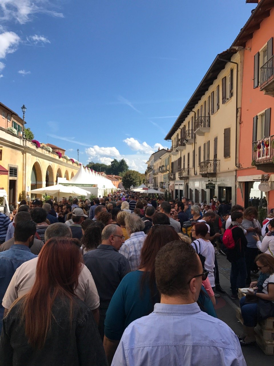 A stream of people at Cheese 2017 in Bra.