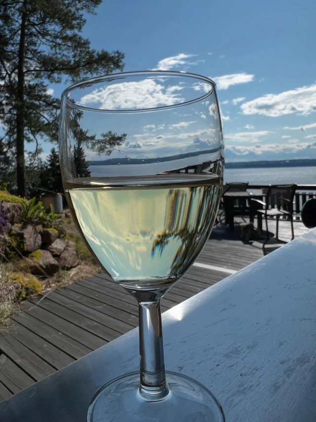 Sommer på hytta. Badet - temperatur à la Sør-Afrika.